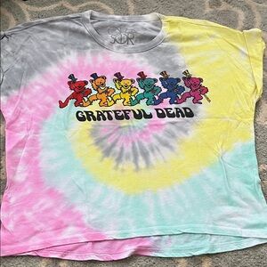 Chaser Pastel Tie-Dye Grateful Dead Dancing Bears Tee - Pink, Yellow, Mint, Gray